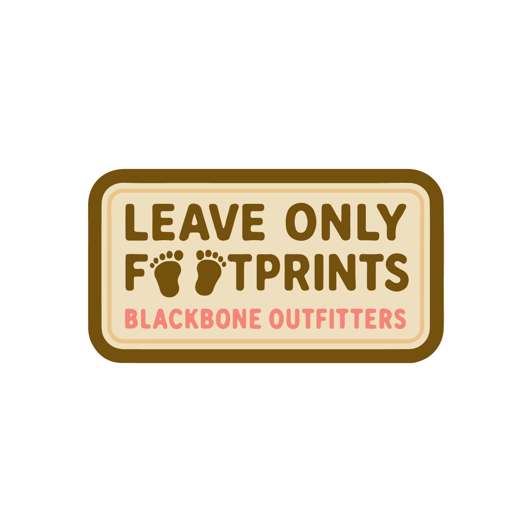 Leave Only Footprints Sticker 4"