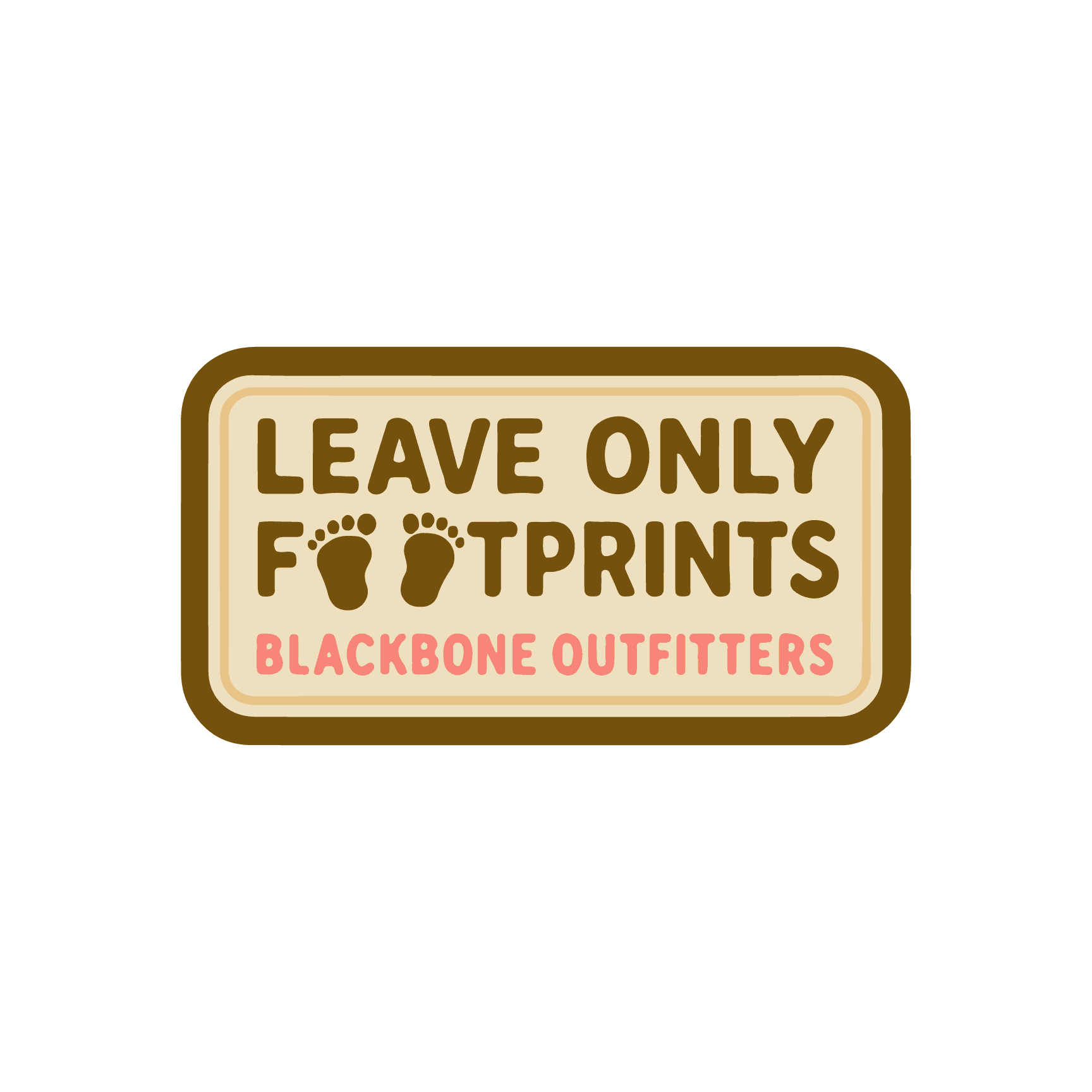 Leave Only Footprints Sticker 4"