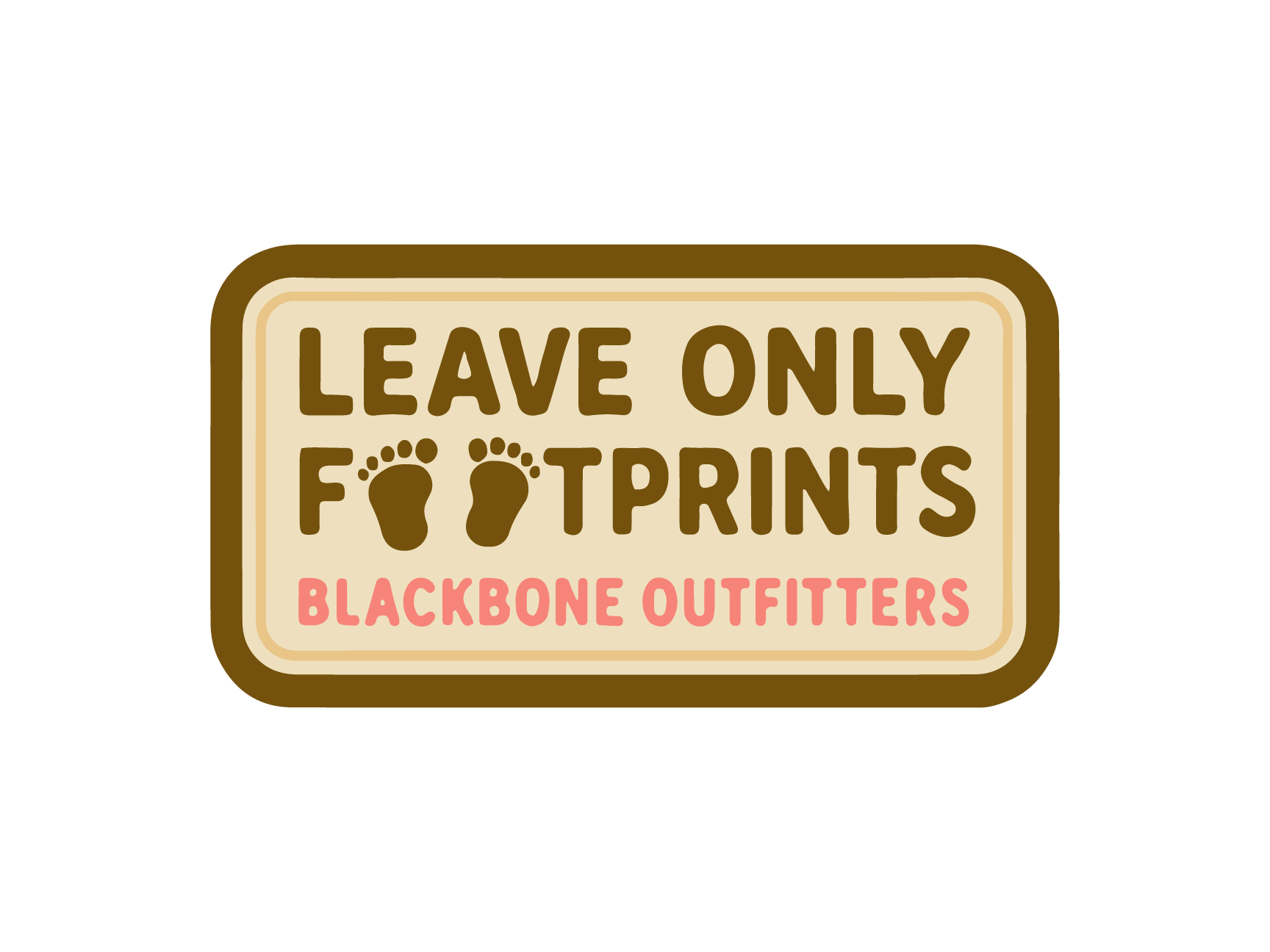 Leave Only Footprints Sticker 4"