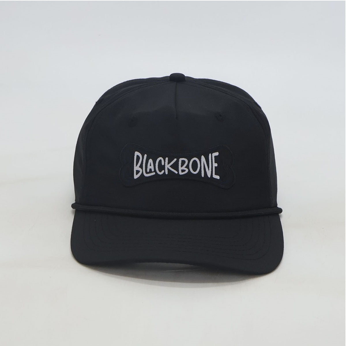 Black Signature Snapback cap by My Store, featuring an adjustable strap and embroidered logo on the front.